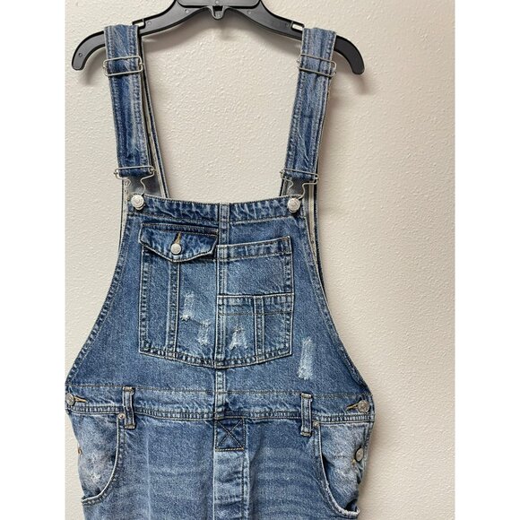 Free People Distressed Crop Overalls- sz28 - Picture 5 of 9